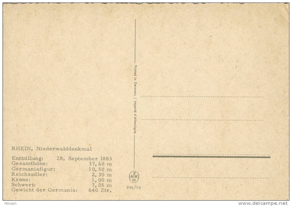 RHEIN  -  Niederwalddenkmal                        (903) - Rheingau
