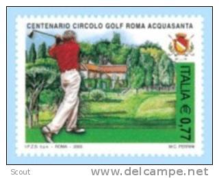 ITALIA - ITALIE - ITALY - 2003 - CENT. CIRCOLO GOLF ROMA ACQUASANTA - 1 Francobollo ** MNH - Golf