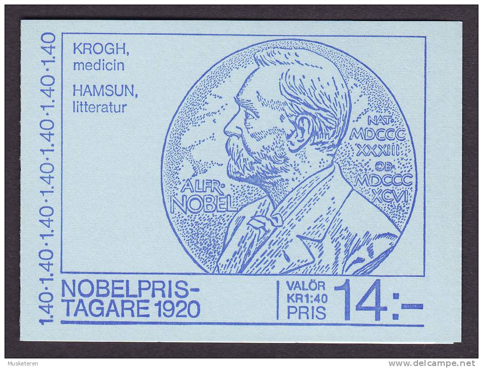 Sweden 1980 Markenheftchen Booklet MH-MiNr. 79    15.00 Kr Nobelpreisträger Nobel Price Winners (2 Scans) MNH** - 1951-80