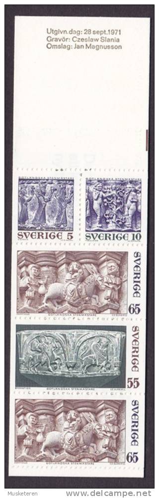 Sweden 1971 Markenheftchen Booklet MH-MiNr. 28    2.00 Kr Steinkunst Gotland (Cz. Slania) (2 Scans) MNH** - 1951-80