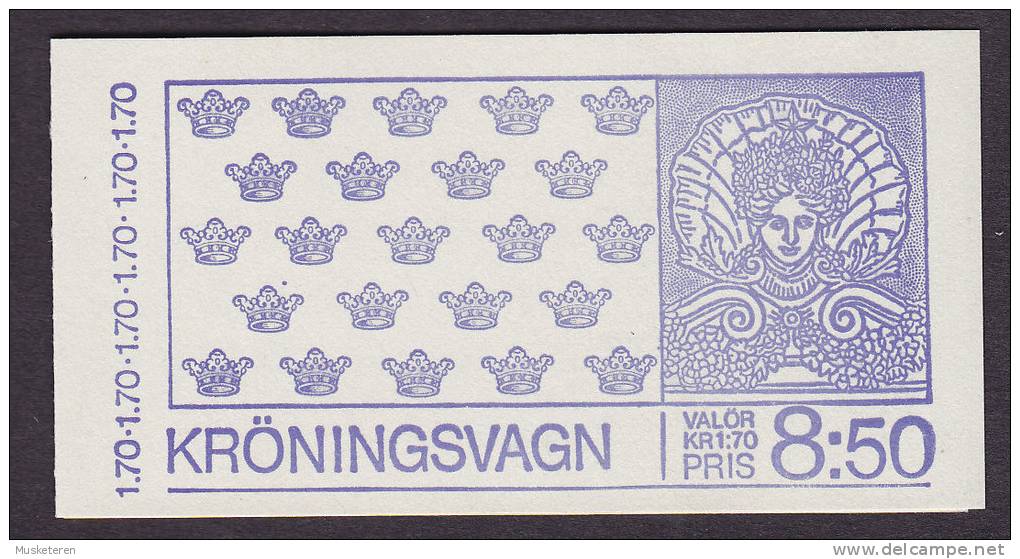 Sweden 1978 Markenheftchen Booklet Mi. 1044     1.70 Kr Krönungskarosse (Cz. Slania) (2 Scans) MNH** - 1951-80