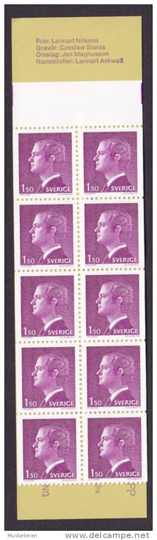 Sweden 1980 Markenheftchen Booklet Mi. 1113 D     1.50 Kr König King Carl XVI Gustaf (Cz. Slania) MNH** - 1951-80