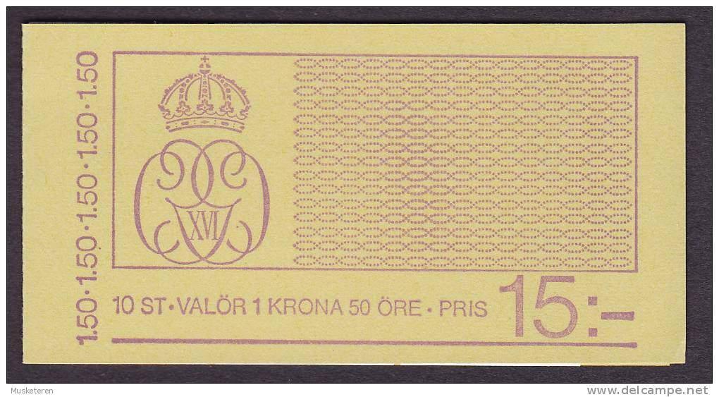 Sweden 1980 Markenheftchen Booklet Mi. 1113 D     1.50 Kr König King Carl XVI Gustaf (Cz. Slania) MNH** - 1951-80