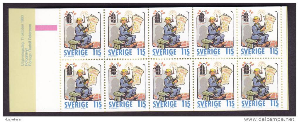 Sweden 1980 Markenheftchen Booklet Mi. 1125 D     1.15 Kr Schwedische Comicfigur Rekrut 91 Karlsson (2 Scans) MNH** - 1951-80