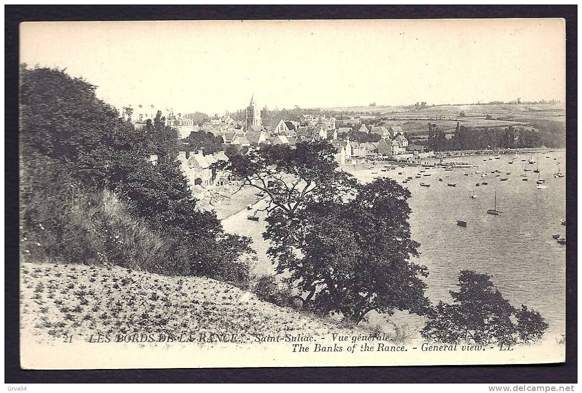 CPA  ANCIENNE- FRANCE- SAINT-SULIAC (35)- VUE GENERALE SUR LES BORDS DE LA RANCE- BATEAUX- QUAI- - Saint-Suliac