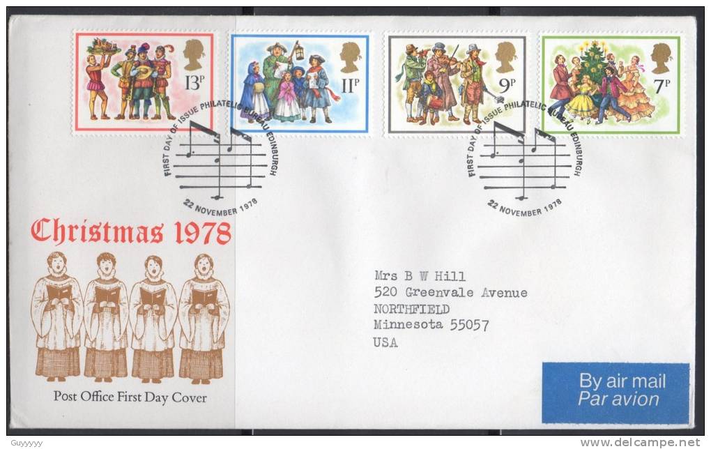 Grande-Bretagne - FDC - 1978 - Noël - 1971-1980 Decimal Issues