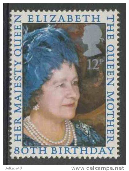 Great Britain 1980 Mi 845 YT 950 ** Queen Mother HMQ Elizabeth (1900-2002) - 80th Birthday / Königinmutter - Nuovi