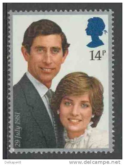 Great Britain 1981 Mi 884 YT 1001 ** Royal Wedding Prince Charles (* 1948) And Lady Diana Spencer (1961-1997) - Unused Stamps