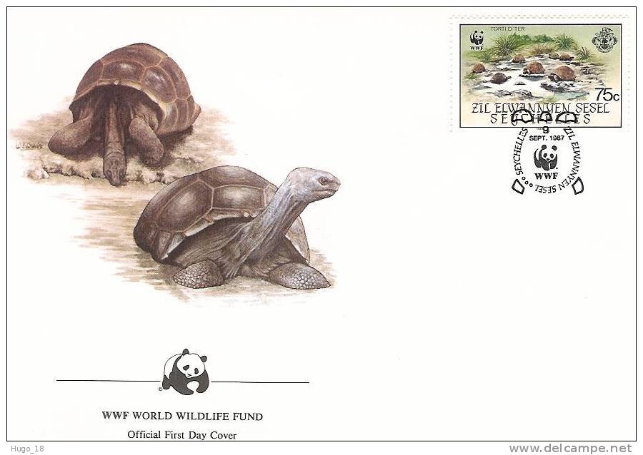 Zil Elwannyen 1987: FDC Tortues 75c - Seychelles (1976-...)