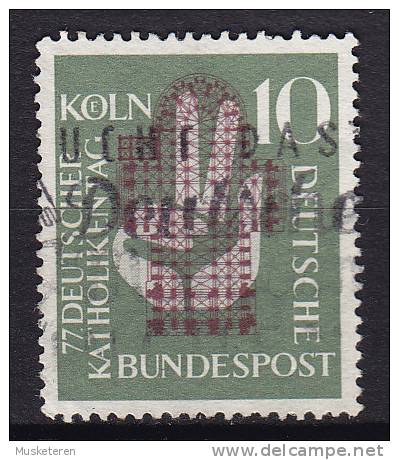 Germany 1956 Mi. 239 DD    10 Pf Deutscher Katholikentag Doppeldruck Der Farbe Dunkelbraunrot (Grundriss) - Abarten Und Kuriositäten