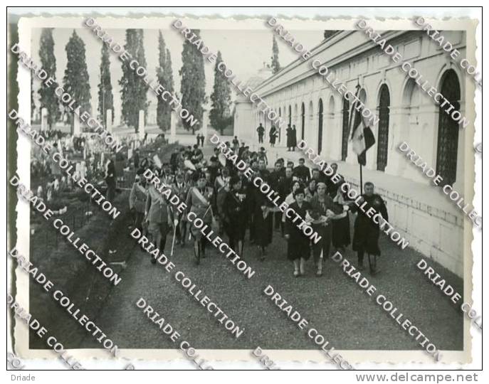 FOTOGRAFIA CIMITERO DI BRESCIA ANNO 1934 FASCISMO - Luoghi