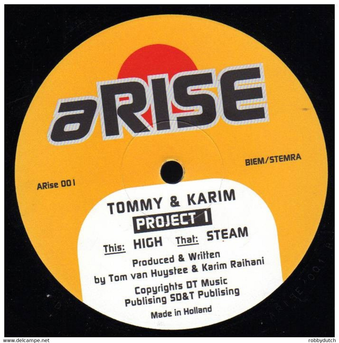 * 12" Single *  TOMMY &amp; KARIM - PROJECT 1 - 45 Toeren - Maxi-Single