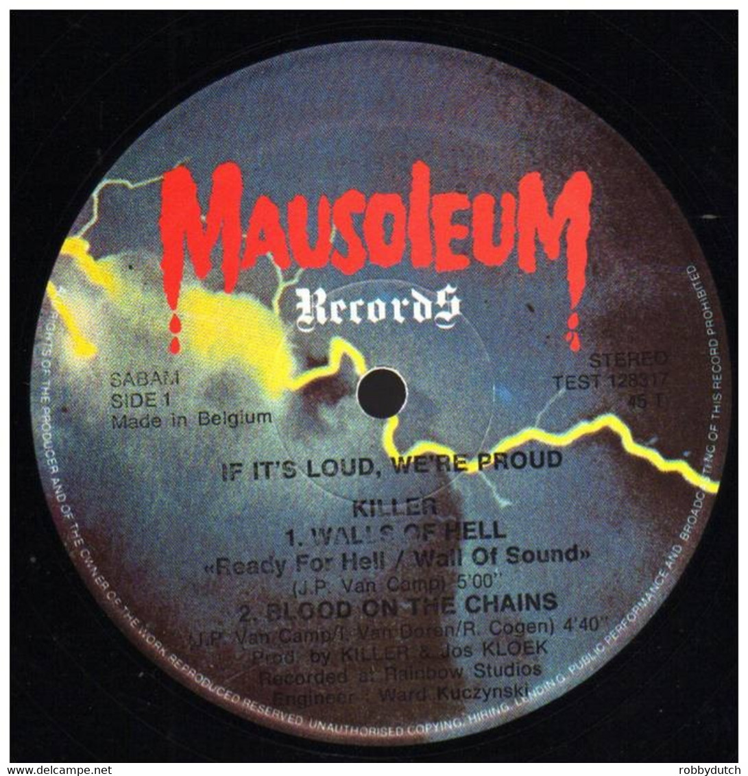 * 12" EP *  IF IT'S LOUD, WE'RE PROUD -  KILLER / CROSS FIRE / OSTROGOTH (Belgium 1983 EX- Rare!!) - 45 Toeren - Maxi-Single