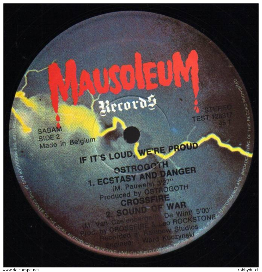 * 12" EP *  IF IT'S LOUD, WE'RE PROUD -  KILLER / CROSS FIRE / OSTROGOTH (Belgium 1983 EX- Rare!!) - 45 Toeren - Maxi-Single