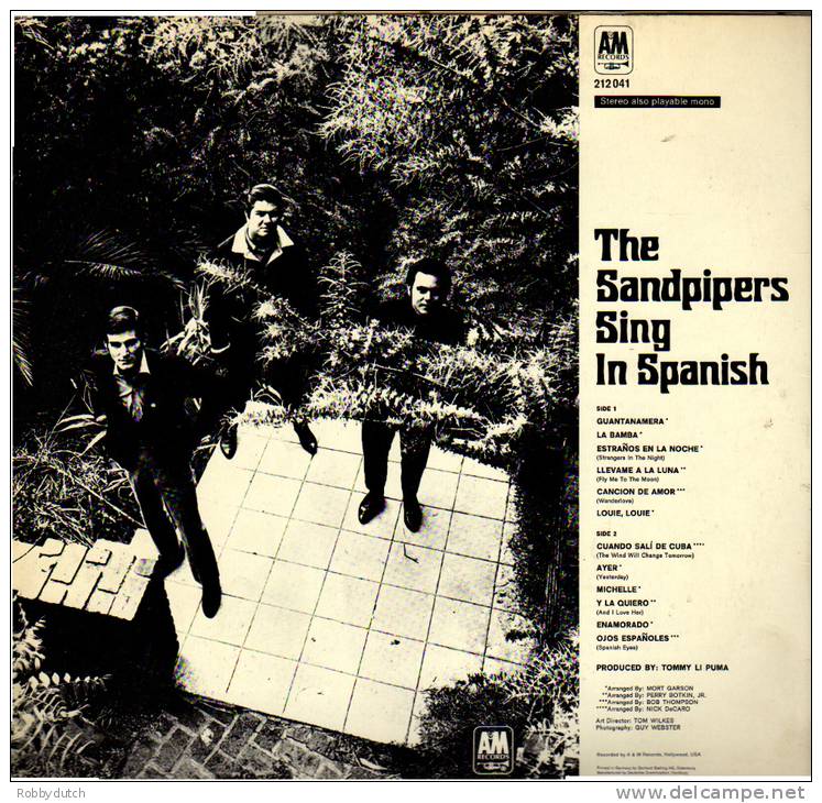 * LP *  THE SANDPIPERS SING IN SPANISH (Germany 1968 Rare!!!) - Otros - Canción Española