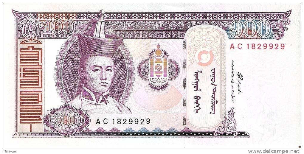 BILLETE DE MONGOLIA DE 100 TORPOR   SIN CIRCULAR (BANKNOTE) - Mongolia