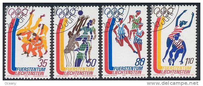 Liechtenstein - Jeux Olympiques 592/595 Oblit. - Ete 1976: Montréal