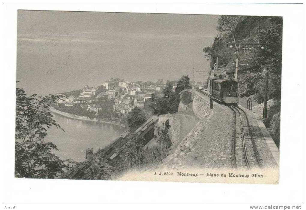 Montreux, La Ligne Du Train Montreux-Glion - Montreux
