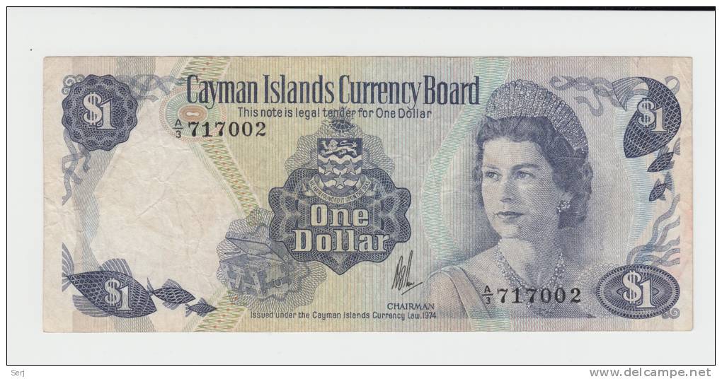 CAYMAN ISLANDS 1 Dollars 1971 VF+ P 1c 1 C - Isole Caiman