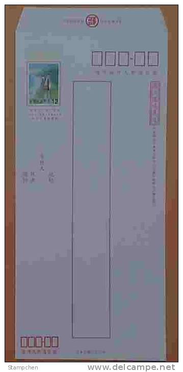 Taiwan 1999 Pre-stamp Domestic Prompt Delivery Cover Train Tunnel Railroad Locomotive - Interi Postali