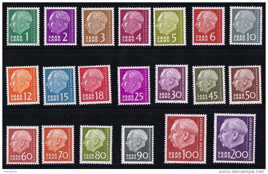 1957  Série «Heuss» Sans Indication De Monnaie  Mi Nr 380-399  ** MNH - Neufs