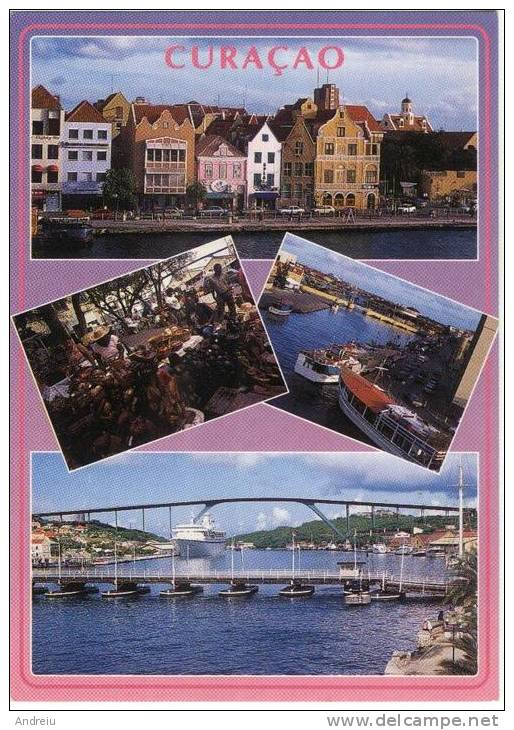 Netherlands Antilles Curacao Scenes Views Buildings Emmabridge  New Not Circulated - Curaçao