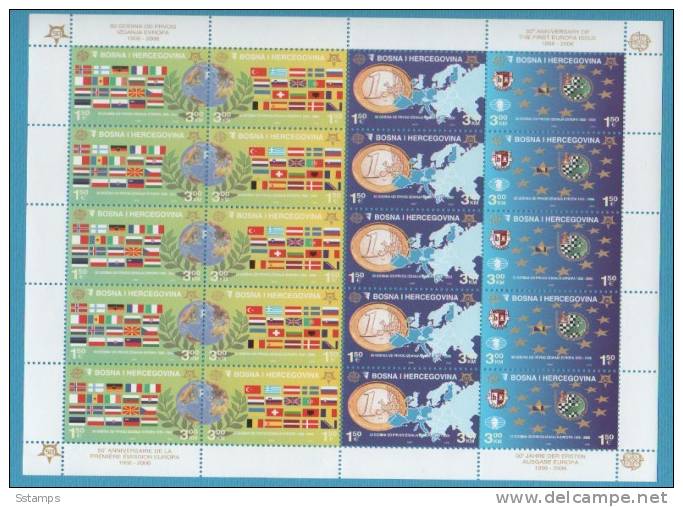 2005 EUROPA CEPT 50 YEARS BOSNIA ERZEGOVINA SARAJEVO NEVER HINGED - 2005