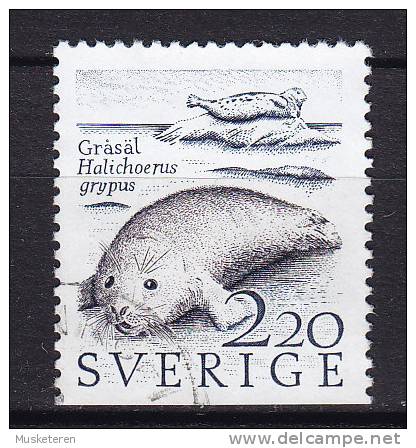 Sweden 1988 Mi. 1480    2.20 Kr Kegelrobbe Seal Robbe - Used Stamps
