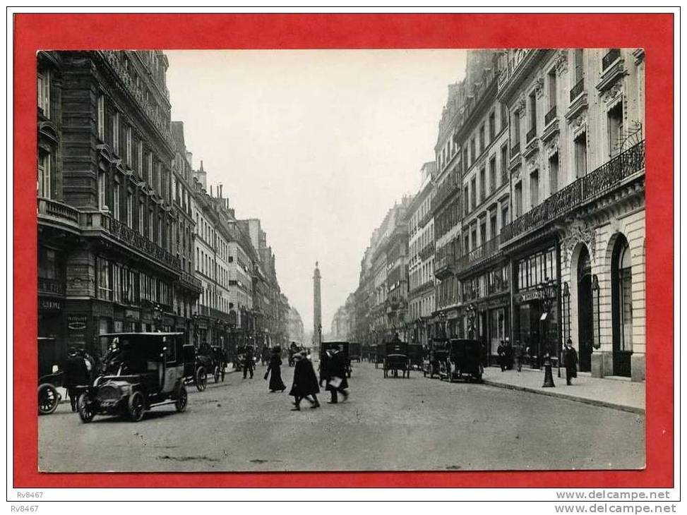 * PARIS 1900-La Rue De La Paix(Carte Photo...reproduction)-Automobiles - Arrondissement: 02