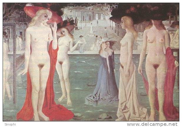 A85--19  @  PAUL DELVAUX Art Nudes , Painting  ( Postal Stationery , Articles Postaux ) - Nudes