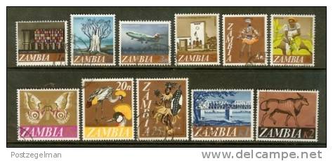 ZAMBIA 1968 Used Stamp(s) Definitives 39-50 (11 Values Only) - Zambie (1965-...)