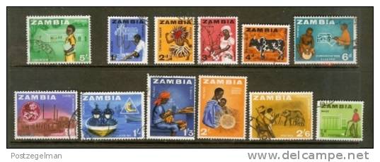 ZAMBIA 1964 Used Stamp(s) Definitives 1-12 Not Complete - Zambie (1965-...)