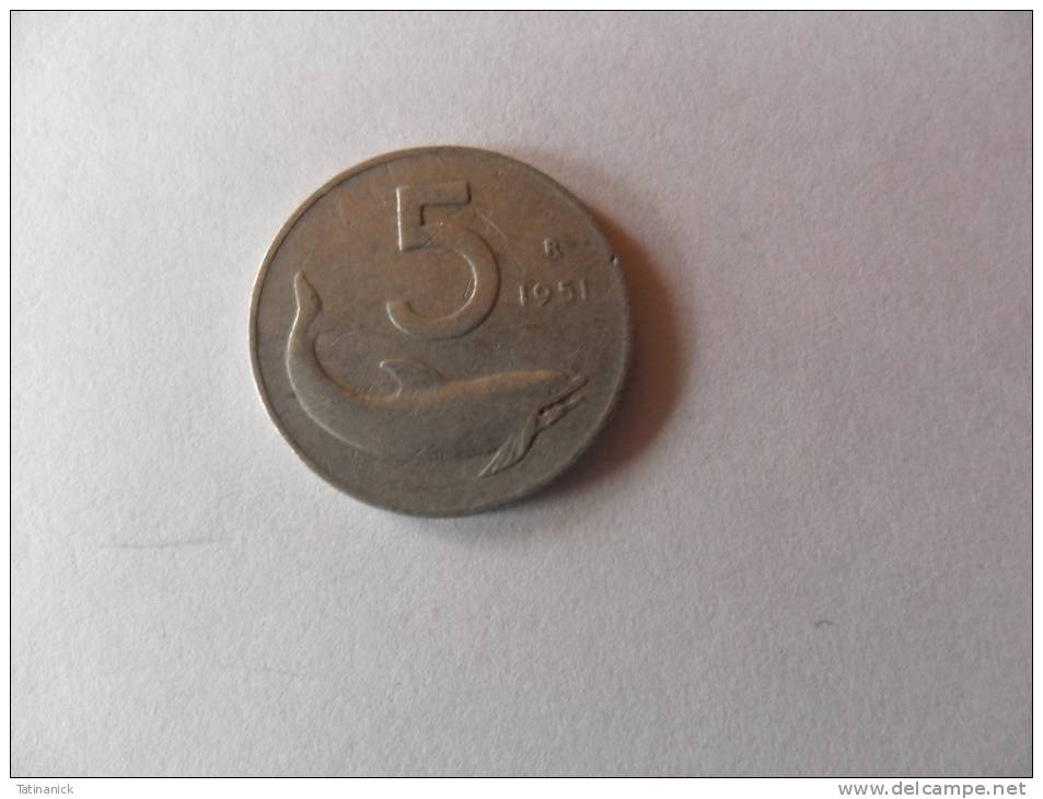 5 Lires 1951 - 5 Lire