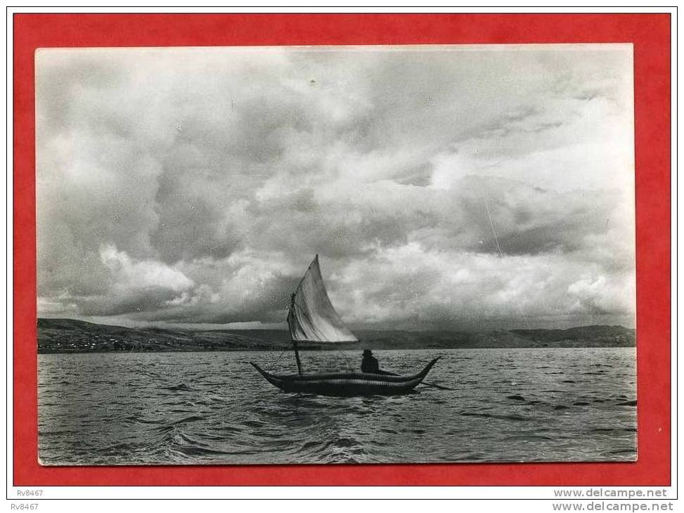 * BOLIVIE-Embarcation De Roseaux Sur Le Lac Titicaca(Carte Photo) - Bolivie