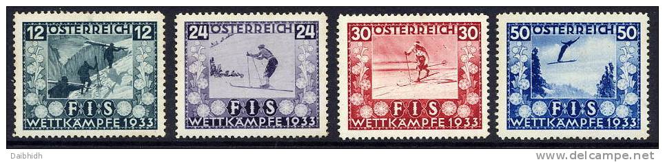 AUSTRIA 1933 Ski Championship Fund MNH / **. Michel 551-54 - Neufs