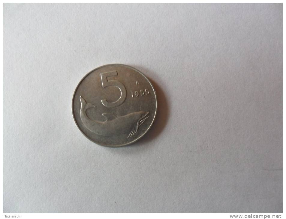 5 Lires 1955 - 5 Lire