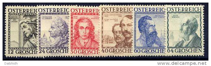 AUSTRIA 1934 Architects MNH / **.  Michel 591-96 - Nuovi