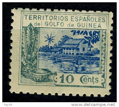 GUINEA 1924** MNH, SIN FIJASELLOS. CASA DE NIPA - Guinée Espagnole