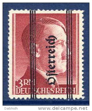AUSTRIA 1945 Vertical Overprint Type I On 3 Reichsmark   MNH / **.  Michel 695 I - Ungebraucht