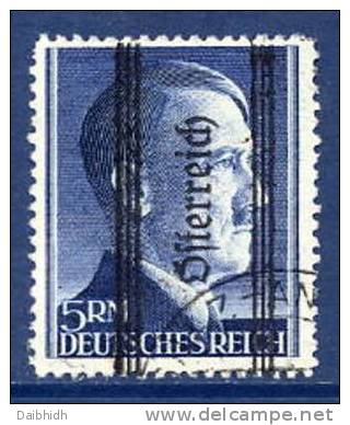 AUSTRIA 1945 Vertical Overprint Type II On 5 Reichsmark  Used.  Michel 696 II - Used Stamps