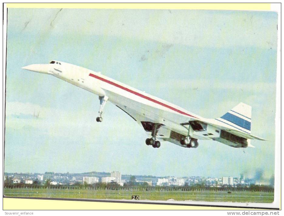 CP Concorde En Vol 2 Mars 1969 Offert Par Le Journal Du Dimanche Avion Aviateur Supersonique Air France - 1946-....: Moderne