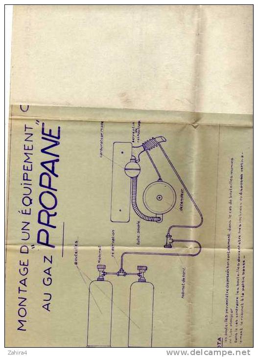 Automobile - Agriculture- Industrie - Plan Pour équiper Un Moteur Au Gaz Propane - Other Plans