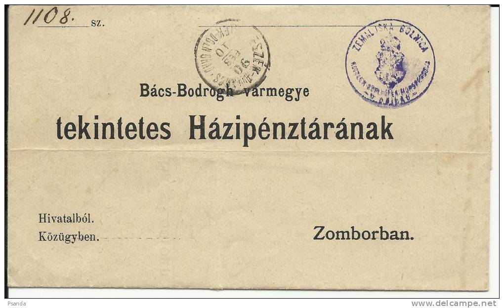 1890 Hungari Franco Letter Zombor - Banat-Bacska