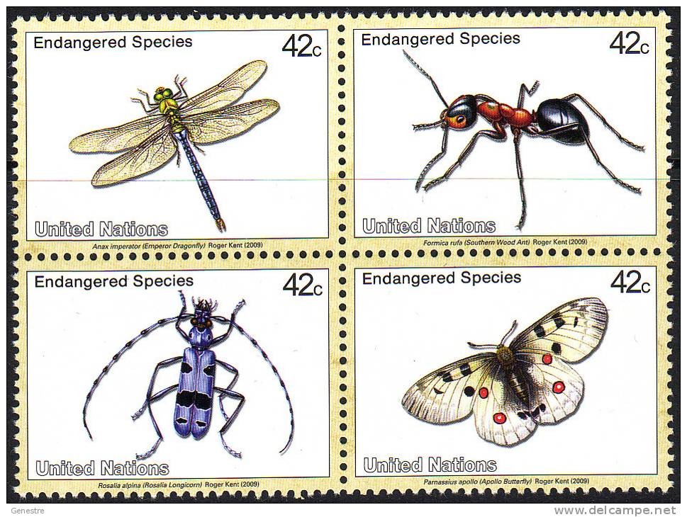 ONU New-York - 2009 Y&T 1114 à 1117 ** (MNH) - Endangered Species - Nuovi