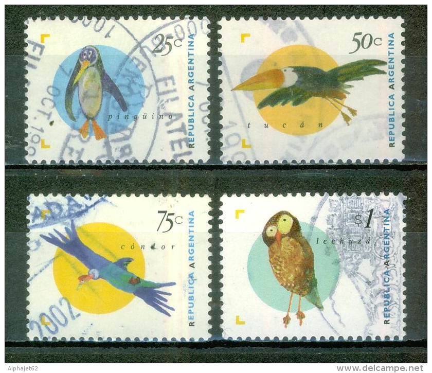 Pingouin, Toucan, Condor, Chouette - ARGENTINE - Faune, Oiseaux - N° 1879-1880-1881-1889 - 1995 - Oblitérés