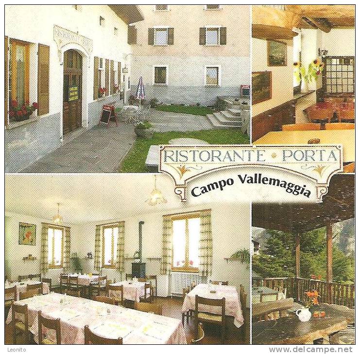 Campo Ristorante Porta Palazzi Vallemaggia 2 Ansichtskarten - Campo