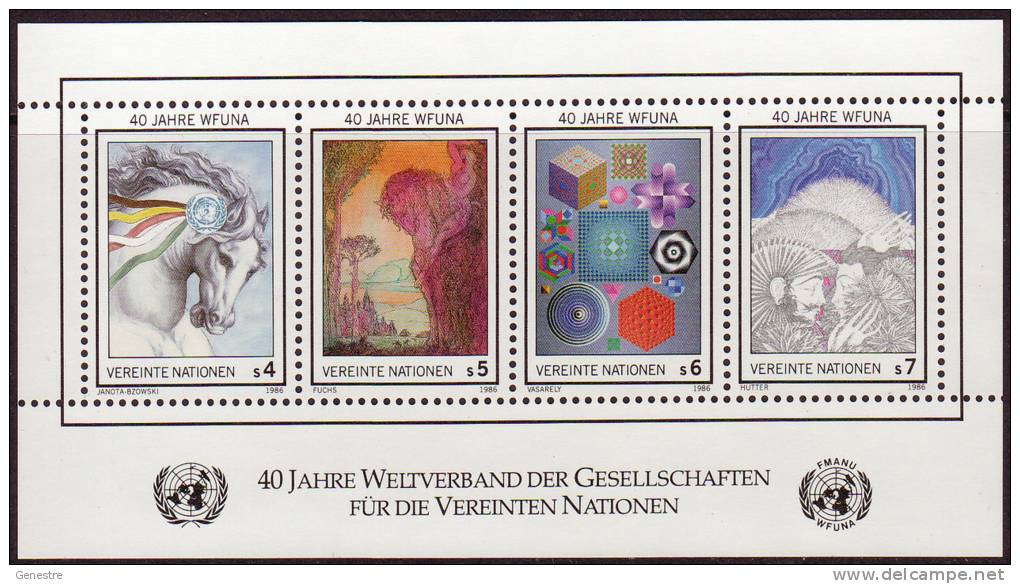 ONU Vienne - 1986 - Bloc 3 ** (MNH) - 40ème Anniv De La F.M.A.N.U. - Blocs-feuillets