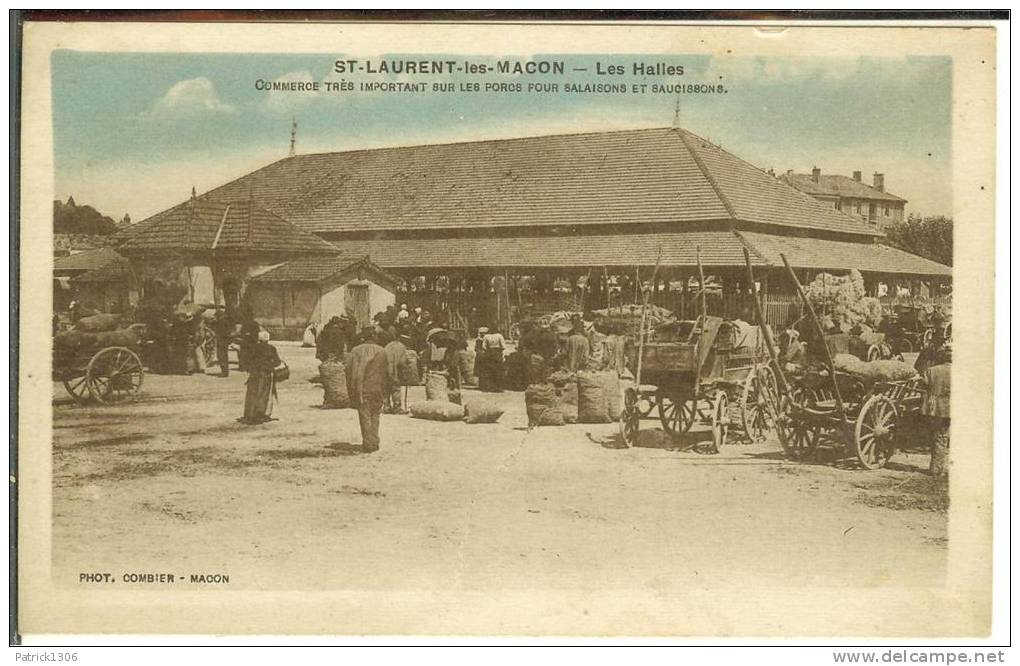 CPA  ST LAURENT LES MACON, ST LAURENT SUR SAONE,  Les Halles  4816 - Sin Clasificación