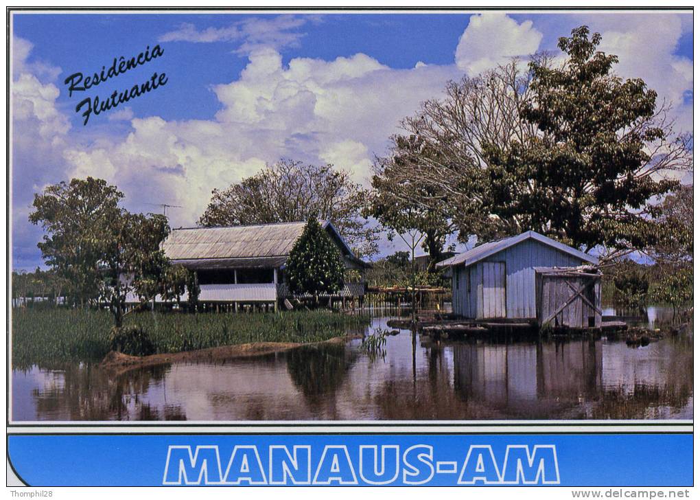 BRESIL / BRASIL TURISTICO - MANAUS - AMAZONAS - Residência Flutuante / A Floating Home - TBE, Carte Neuve, 2 Scans - Manaus