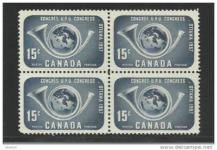 Canada Scott # 372 MNH VF Block Of 4 UPU Congress................. .............D4 - Unused Stamps